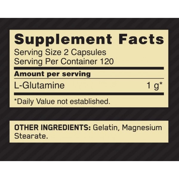 Глютамін 1000 мг в капсулах, Optimum Nutrition, Glutamine 1000 - 120 капс
