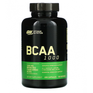 Незаменимые аминокислоты, Optimum Nutrition, BCAA 1000 - 200 капс