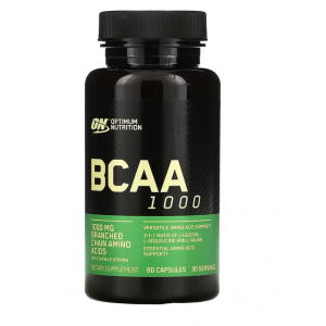Незаменимые аминокислоты, Optimum Nutrition, BCAA 1000 - 60 капс