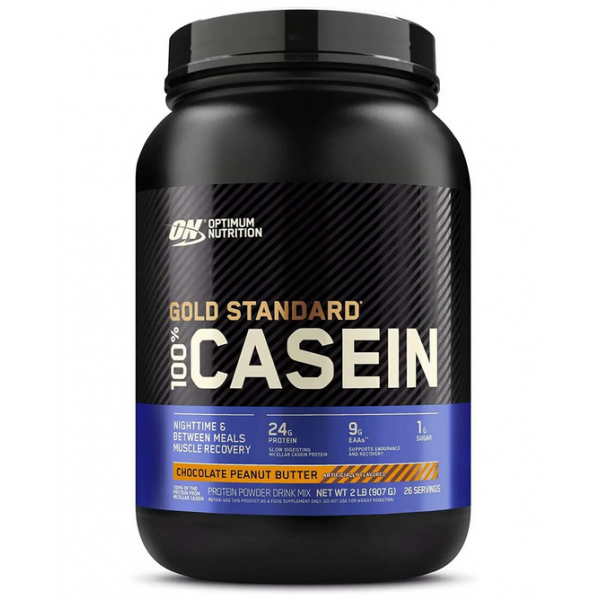 Казеиновый протеин, Optimum Nutrition, 100% Gold Standard Casein - 909 г