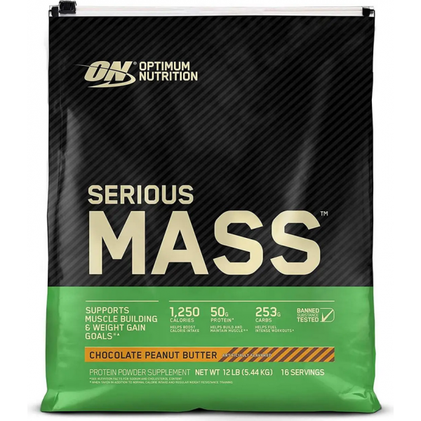Високовуглеводна суміш з протеїном, Optimum Nutrition, Serious Mass - 5,44 кг