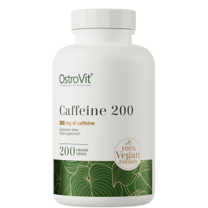 Кофеїн безводний OstroVit, Caffeine 200 мг (Vegan) - 200 таб