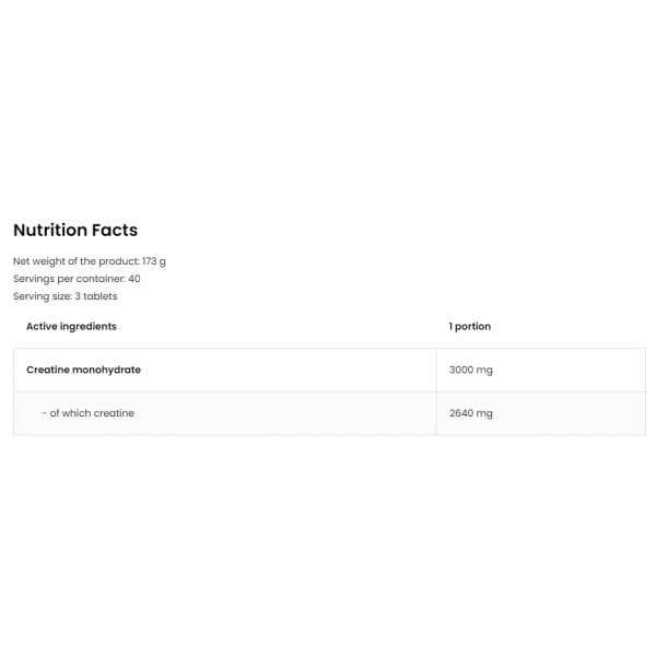 Креатин моногидрат (таблетки), OstroVit, Creatine Monohydrate 3000 мг - 120 таб