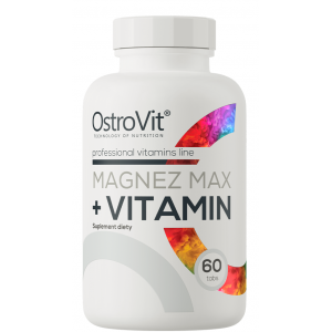 Магній + комплекс вітамінів, OstroVit, Magnez Max + Vitamin - 60 таб