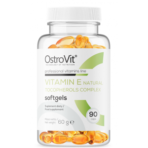 Витамин Е (Комбинация натуральных токоферолов), OstroVit, Vitamin E Natural Tocopherols Complex - 90 гель капс