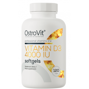 Вітамін Д3 4000 МО, OstroVit, Vitamin D3 4000 - 120 гель капс