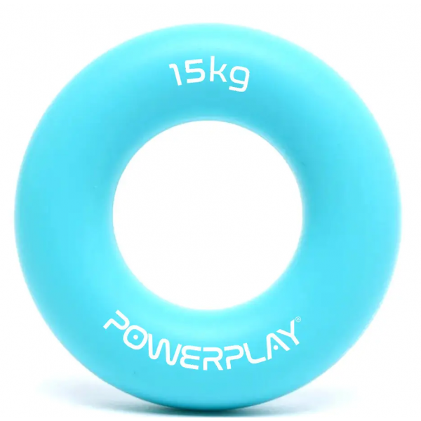 Эспандер кистевой силиконовый, PowerPlay, 4324 Hand Grip Ring Light 15 кг - Голубой