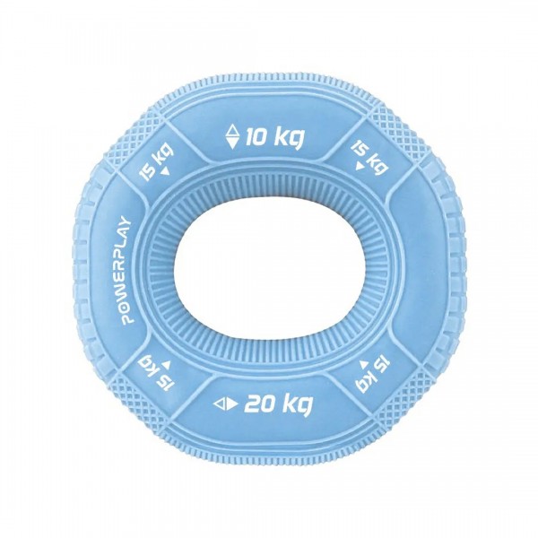 Эспандер кистевой силиконовый, PowerPlay, PP-4331 (Hand Grip Light 10-15-20 кг) - Голубой