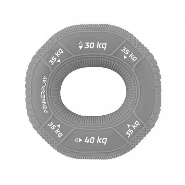 Еспандер кистьовий силіконовий, PowerPlay, PP-4331 (Hand Grip Large 30-35-40 кг) - Сірий