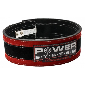 Пояс для тяжелой атлетики, Power System, PS-3840 Black/Red