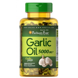Чеснок без запаха 5000 мг, Puritan's Pride, Odorless Garlic 5000 мг - 250 гель капс