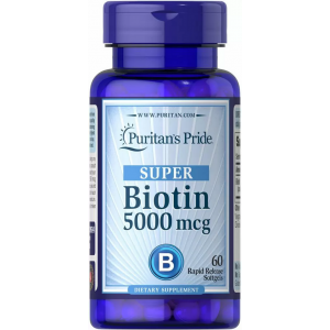 Биотин 5000 мкг, Puritan's Pride, Biotin - 60 капс