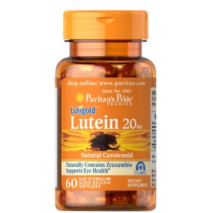 Лютеин 20 мг (здоровье глаз), Puritan's Pride, Lutein 20 мг with Zeaxanthin 