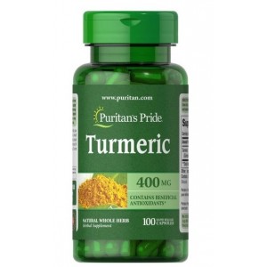Куркума (коріння), Puritan's Pride, Turmeric Curcumin 400 мг- 100 капс