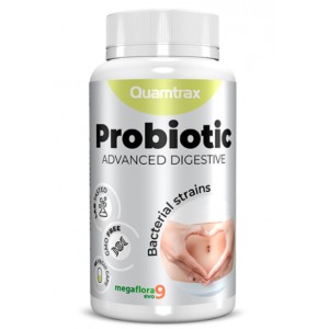 Смесь пробиотиков для облегчения пищеварения, Quamtrax, Probiotics - 60 веган капс