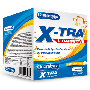 Л-карнітиновий комплекс в флаконах, Quamtrax, XTRA L-Carnitine - 20 флаконов