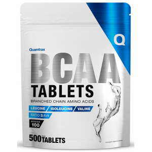 Аминокислоты ВСАА в таблетках по 1000 мг, Quamtrax, BCAA 1000 - 500 таб