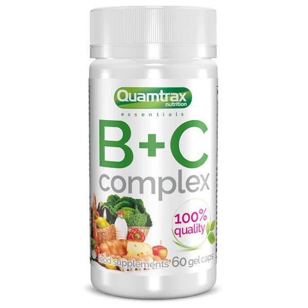 Вітаміни групи В + Вітамін С, Quamtrax, B+C Complex Quamtrax - 60 гель капс