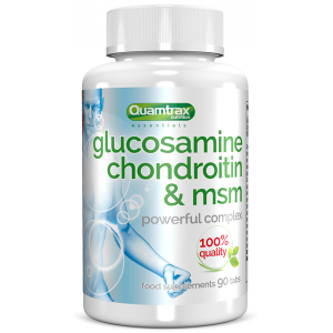 Гюкозамин Хондроитин МСМ, Quamtrax, Glucosamine Chondroitin & MSM - 90 таб