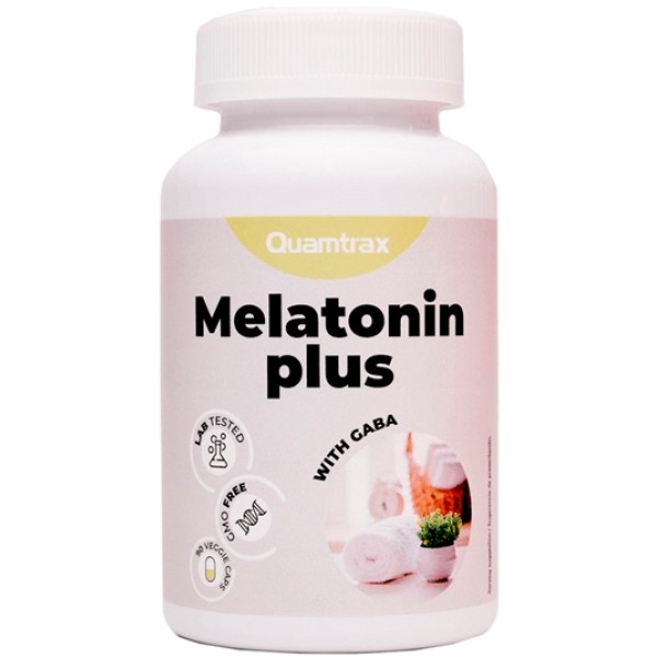 Мелатонін + 5 НТР, ГАМК, Вітамін В6, Quamtrax, Quamtrax, Melatonin Plus - 90 капс