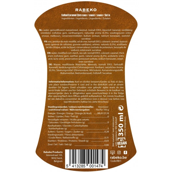 Сироп низкоколарийный, Rabeko Products, Syrup Zero - 350 мл