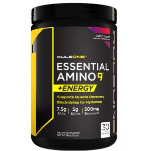 Незамінні амінокислоти ЕАА з кофеїном, Rule 1, Essential Amino 9 + Energy - 345 г - Виноград