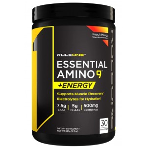 Незамінні амінокислоти ЕАА з кофеїном, Rule 1, Essential Amino 9 + Energy - 345 г - Персик-Манго