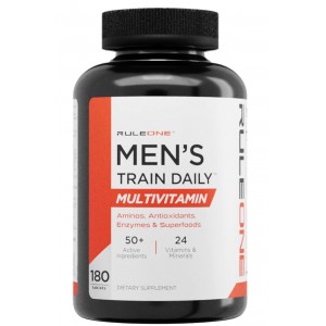 Вітаміни чоловічі (концентровані),  RULE 1, Men's Train Daily Sports Multi-Vitamin - 180 таб