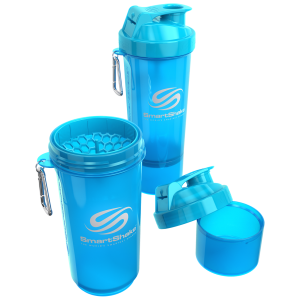 Шейкер з контейнером, SmartShake, Slim 500 ml - neon blue