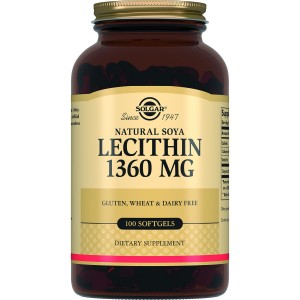 Соєвий Лецитин, Solgar, Lecithin 1360 мг - 100 гель капс