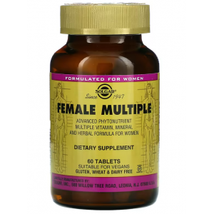 Витаминно-минеральный комплекс для женщин, Solgar, Female Multiple - 60 таб