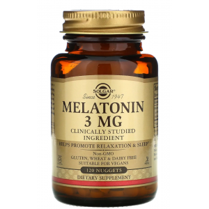 Мелатонін 3 мг, Solgar, Melatonin 3 мг 