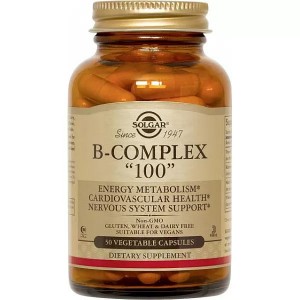 Комплекс вітамінів В, Solgar, B-Complex "100" - 50 веган капс
