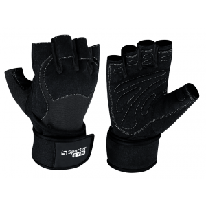 Перчатки Men (MFG-148.4 D), SporterGYM - Чорний/ Сірий   