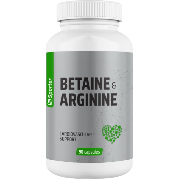 Бетаин + Аргинин, Sporter, Betaine & Arginine - 90 капс