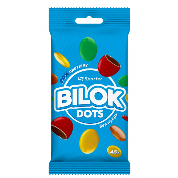 Драже з протеїном, Sporter, "Bilok Dots" - 45 г 