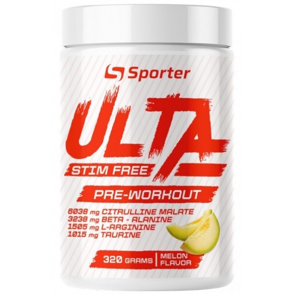 Передтрен без стимуляторів, Sporter, Ulta Stim Free Pre-Workout - 320 г