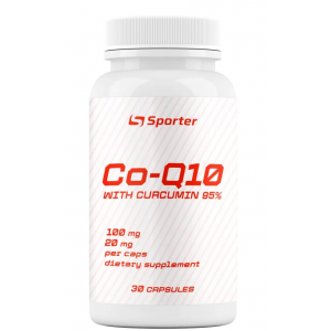 Коэнзим Q10 100 мг + Куркумин, Sporter, Coenzyme Q10 -100 мг + Curcumin - 30 капс