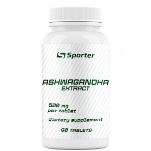 Экстракт ашвагандхи 500 мг, Sporter, Ashwagandha - 90  таб