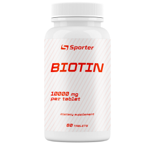 Біотин, Sporter, Biotin 10000 мкг - 60 таб