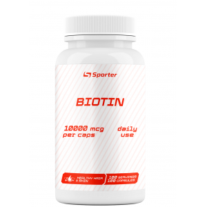Биотин, Sporter, Biotin 10000 мкг - 100 капс