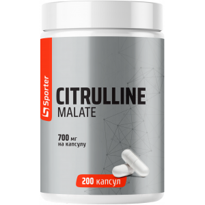 Л-Цитрулін малат амінокислота, Sporter, Citrulline Malate 700 мг - 200 капс