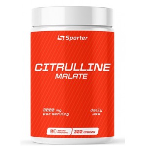 Л-Цитруллин малат без вкусовых наполнителей, Sporter, Citrulline - 300 г