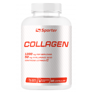 Коллаген + Гиалуроновая кислота, Sporter, Collagen - 90 капс