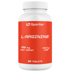 Аргинин 750 мг, аминокислота, Sporter, L-Arginine 750 мг - 90 таб