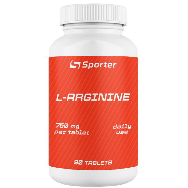 Аргінін 750 мг, амінокислота, Sporter, L-Arginine 750 мг - 90 таб