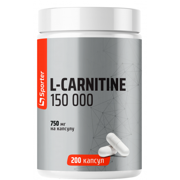 Л-карнітин 750 мг, Sporter, L-carnitine 150.000 - 200 капс