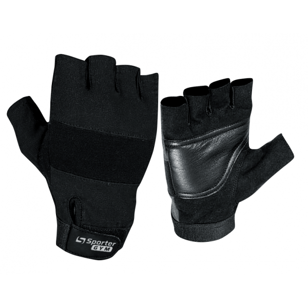 Перчатки Men (MFG-190,6 D), SporterGYM - Чорні
