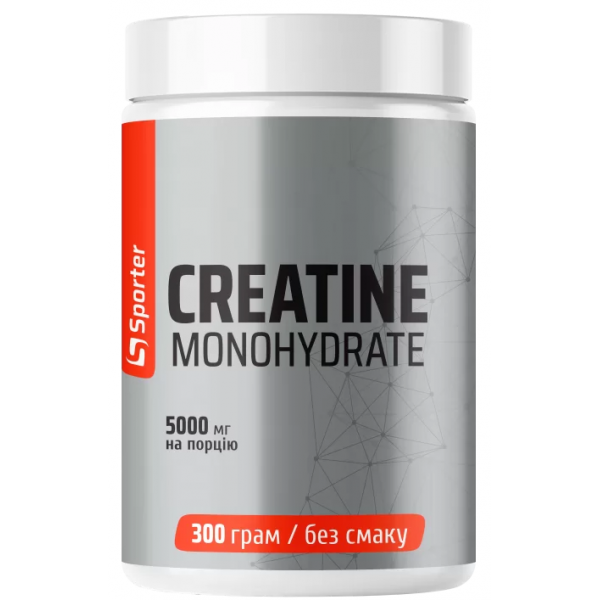 Креатин моногідрат, Sporter, Creatine monohydrate - 300 г