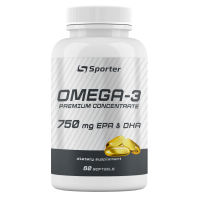 Рыбий жир Омега 3, Sporter, Omega 3 (500 EPA & 250 DHA)  - 60 гель капс